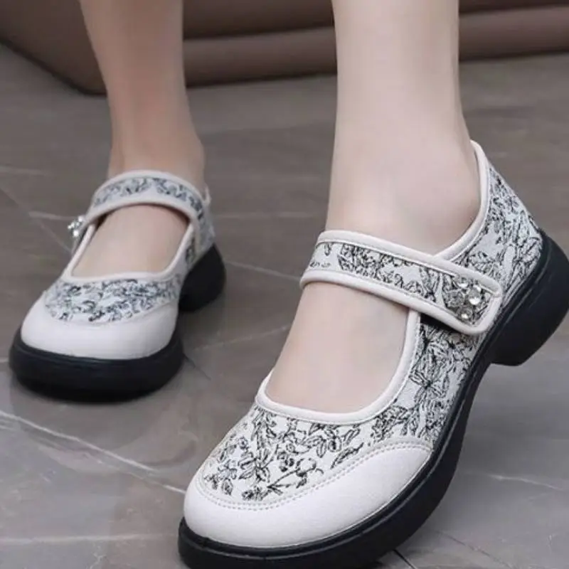 Casual Floral Mary Jane Shoes-1