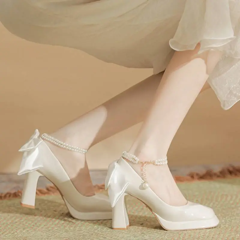 Simple Sequins High Heels-14