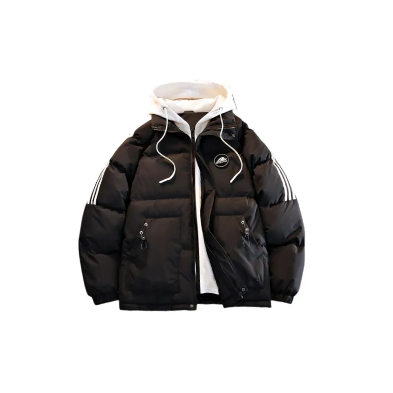 Casual Fake Two Pieced Polyester Quilted Jacket-12