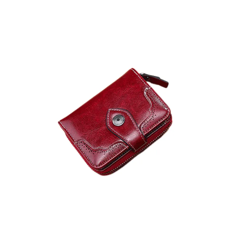 Retro Zipper Wallet Women