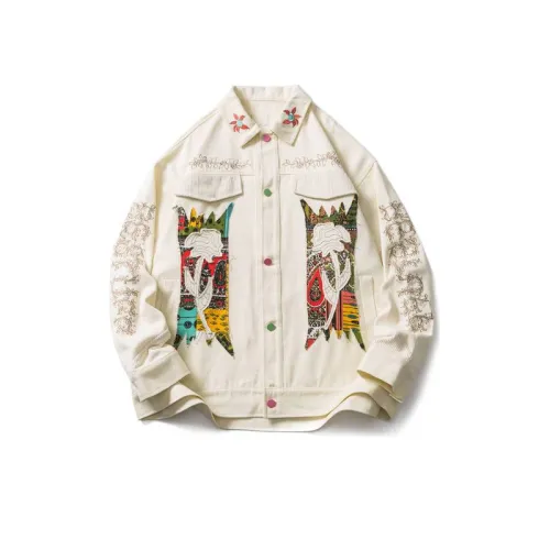 Ethnic Style Floral Embroidery Stitching Niche Jacket