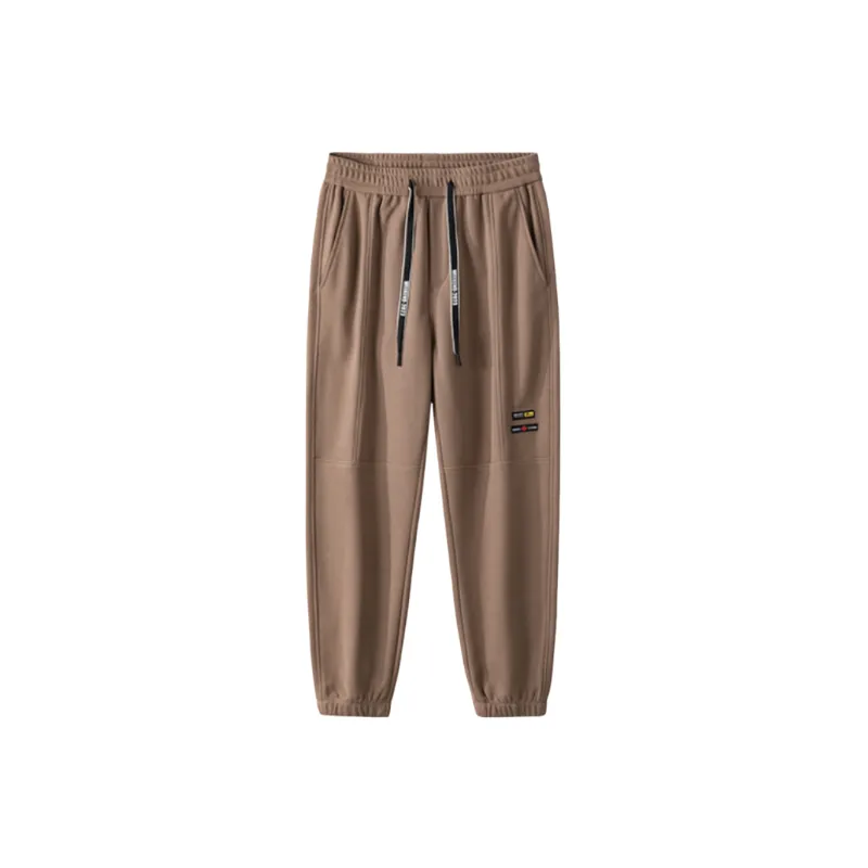 Simple Sporty Blended Synthetic Fabrics Casual Pants-0