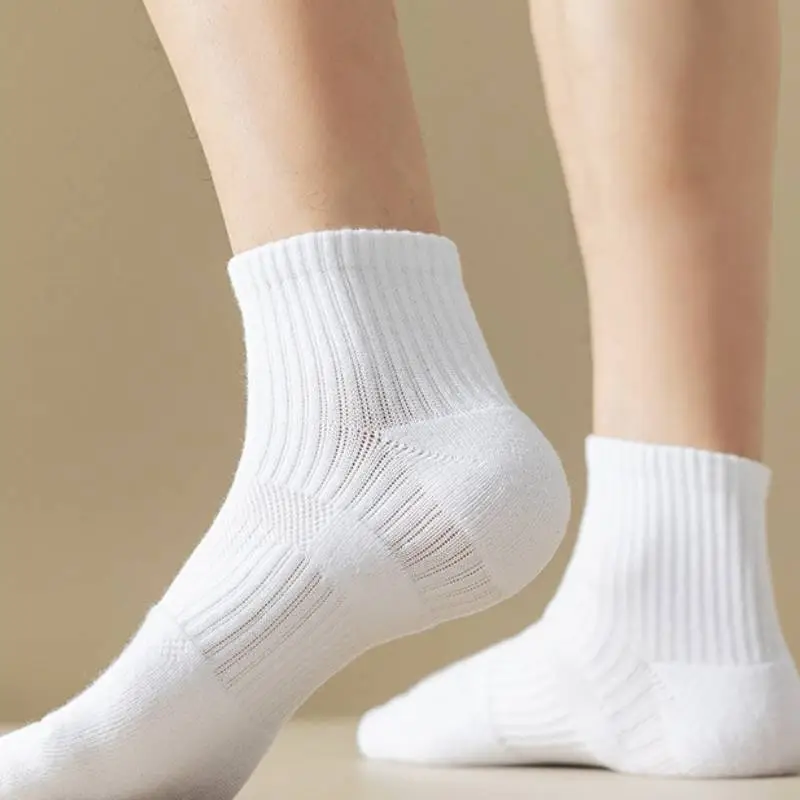 Fashionable Sporty 100% Cotton Mid Calf Sock-2