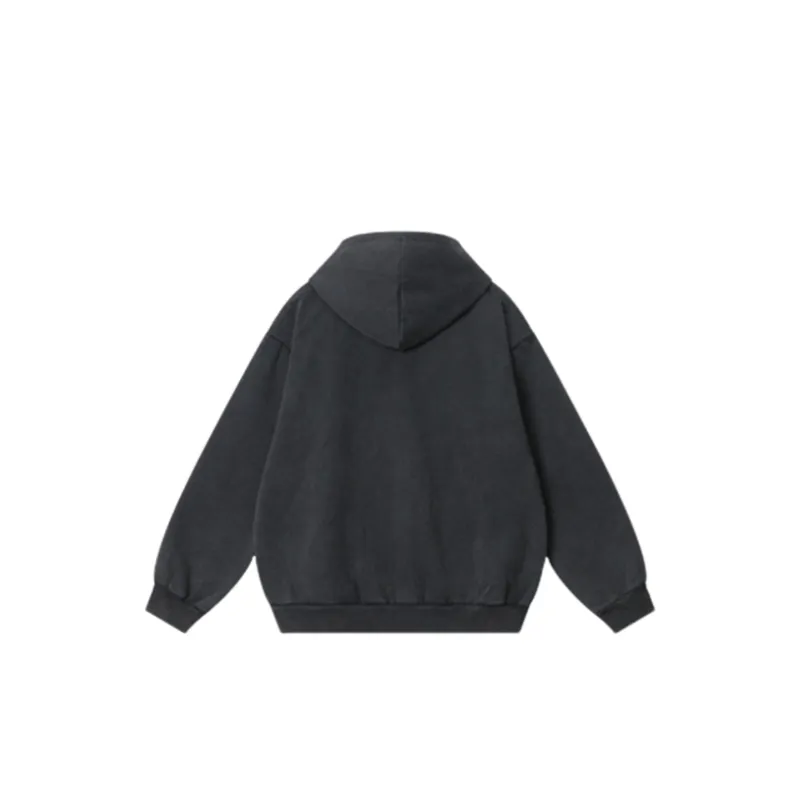 Letter Embroidered Loose Casual Hoodie-5