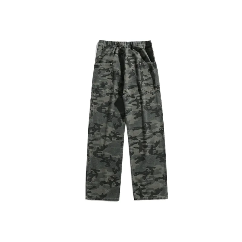 Retro Street Cotton Blended Fabric Cargo Pants-1
