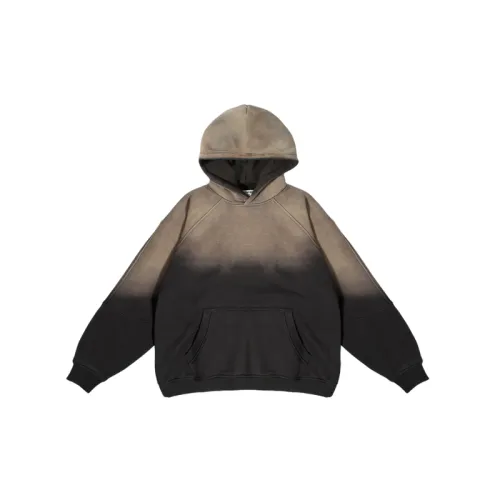 Gradient Color-matching Old Oversize Loose Hooded Sweater