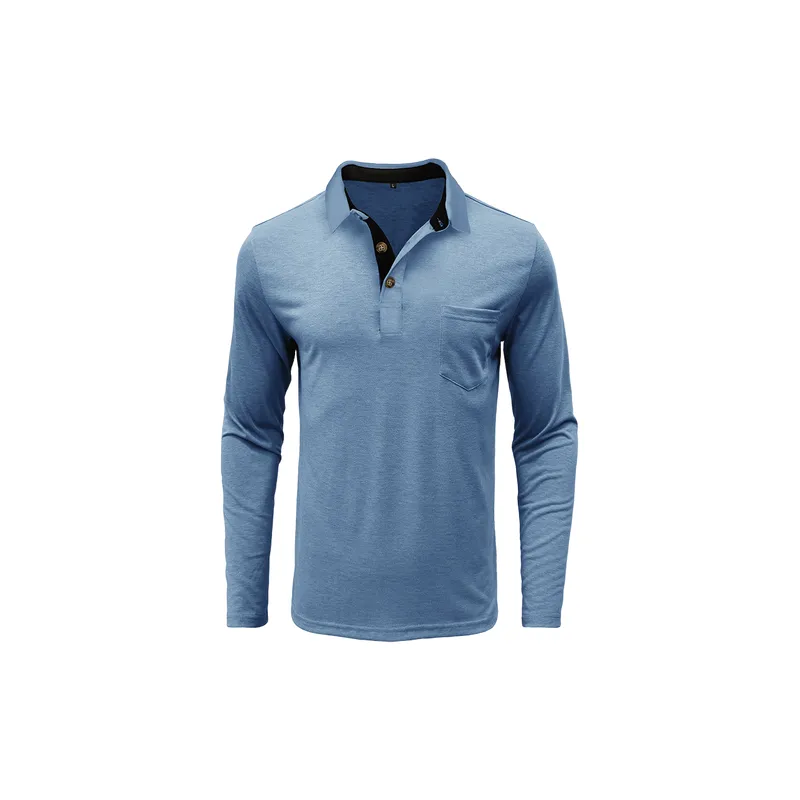 Simple Fashionable Cotton Blended Fabric Polo-14