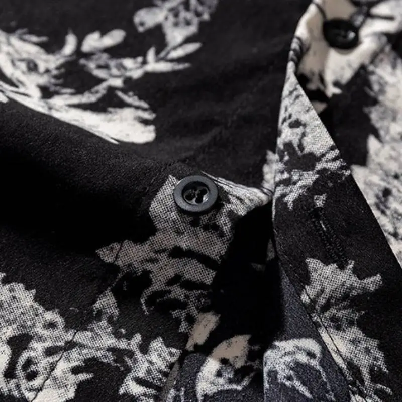 Casual Loose Blended Synthetic Fabrics Shirt Suit-7