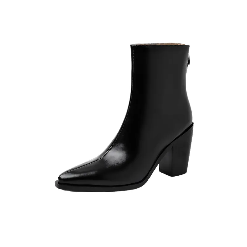 Fashion Zipper Ankle Boots-0
