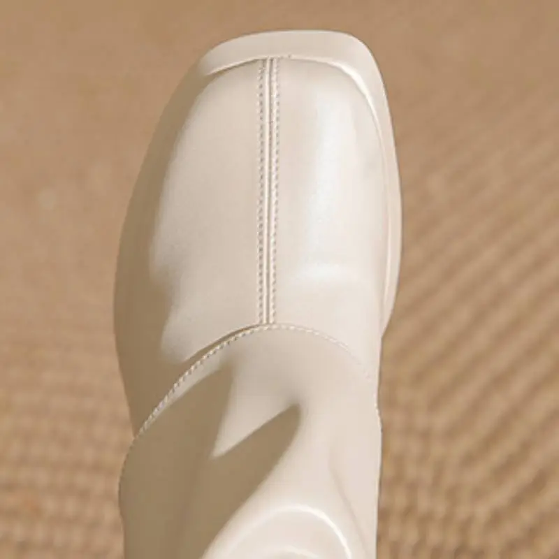 Fashionable Plain Knee High Boots-7