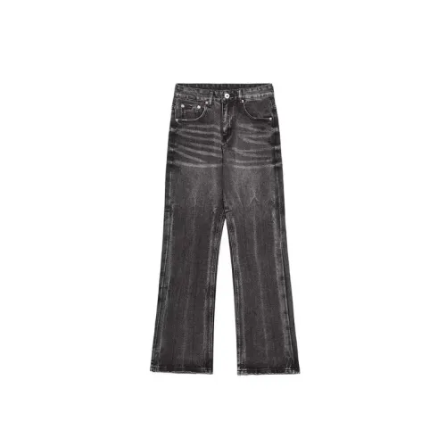 Vintage Washed Hiphop Loose Straight Jeans