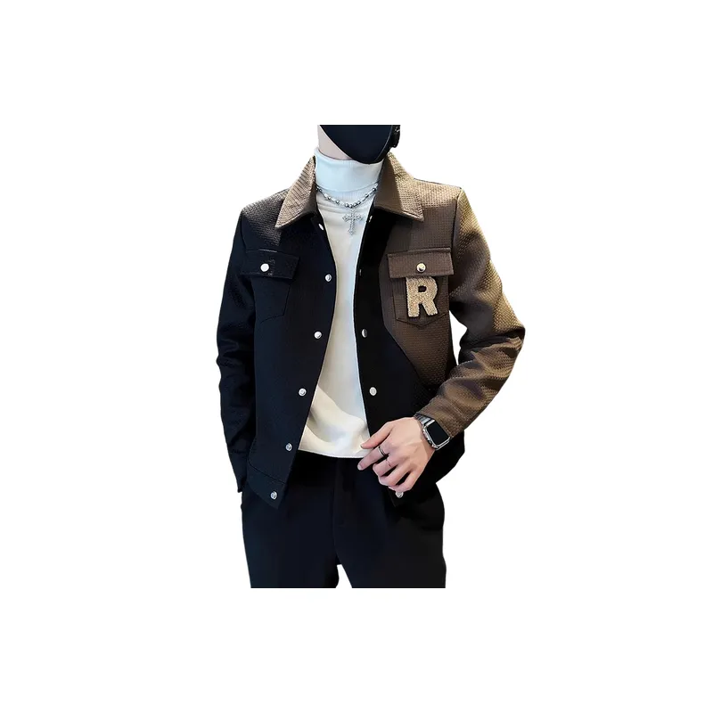 Contrast Color Casual Jacket-4