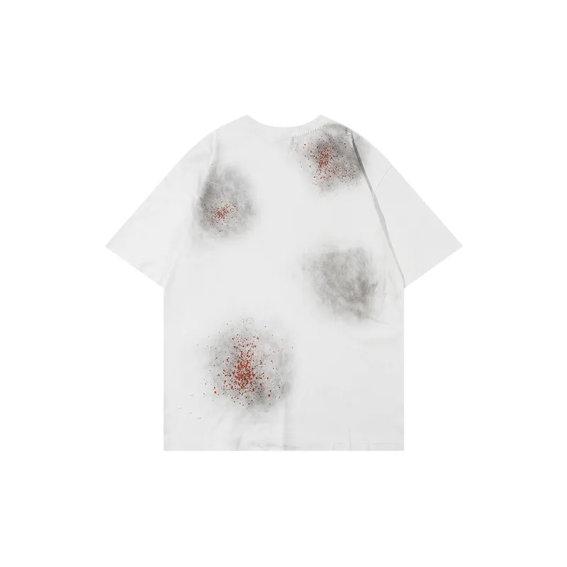 Casual Distress 100% Cotton T Shirt-1