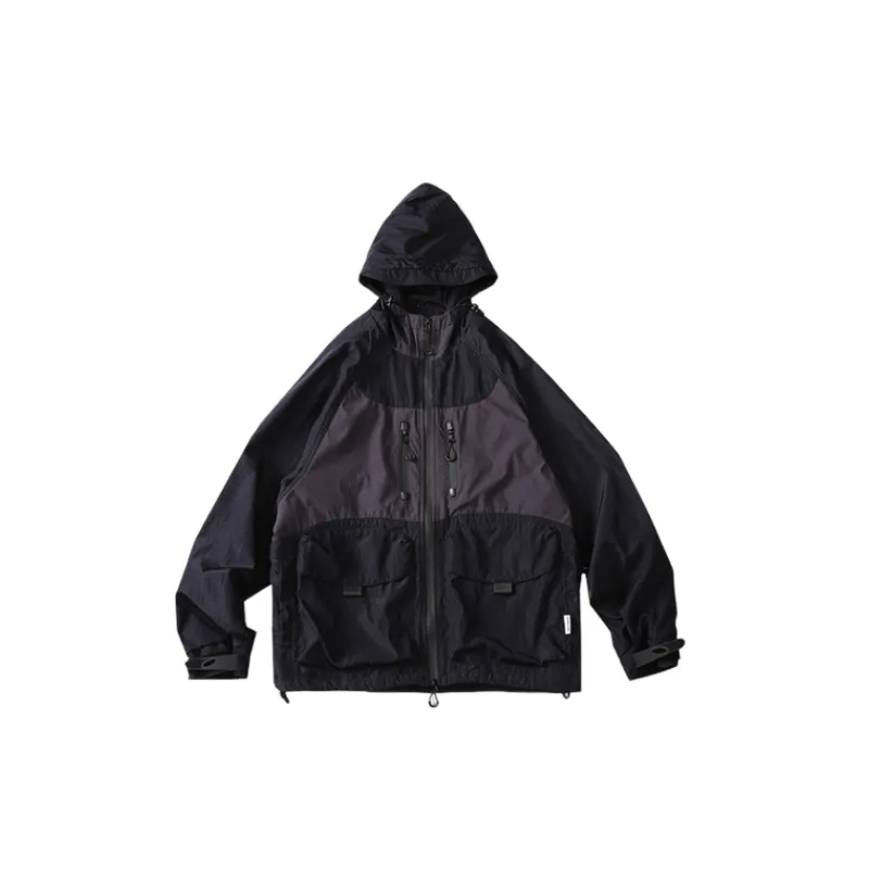 Cityboy Loose Colorful Metal Nylon Hoodie Jackets-4
