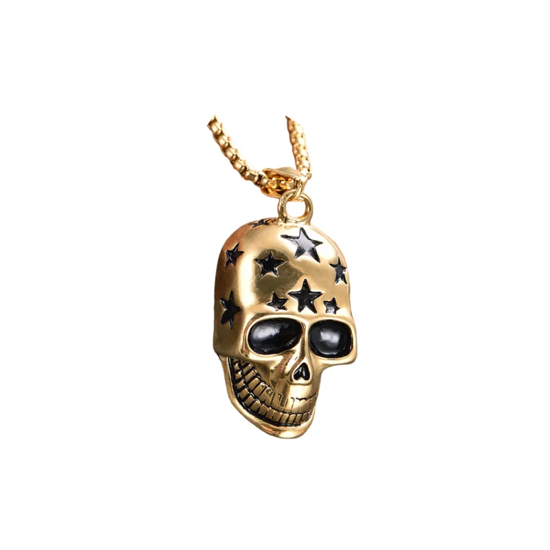 Stainless Steel Skull Necklace-0