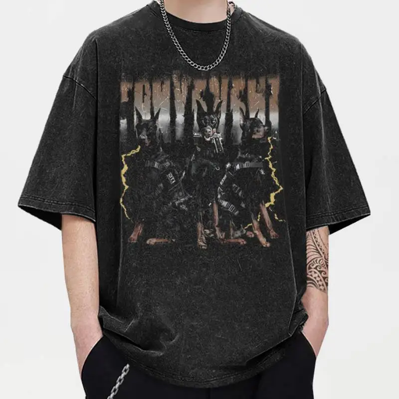 Washed Distress T Shirt-6