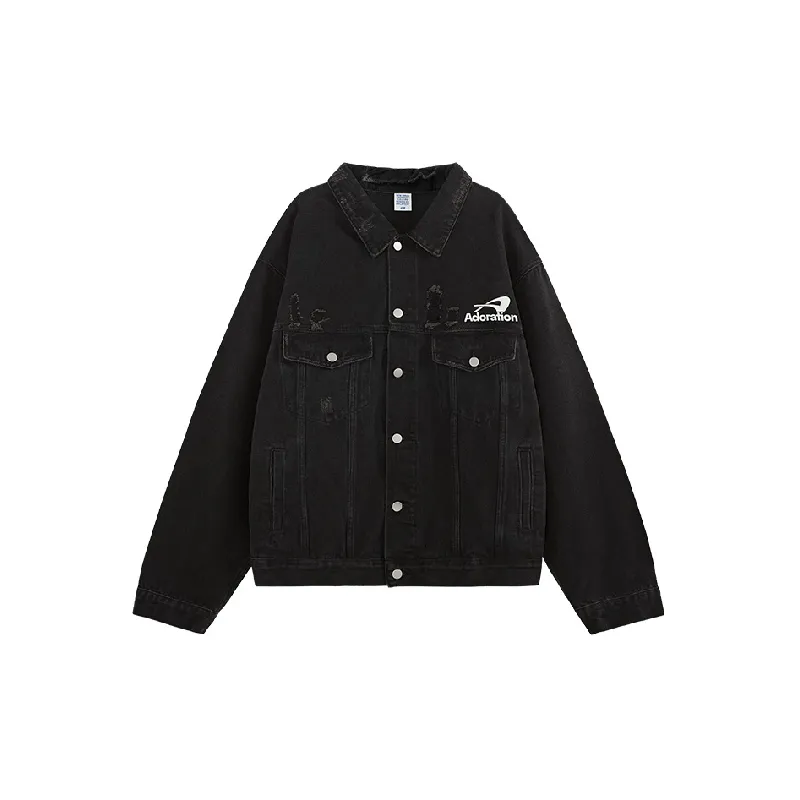 Fashionable Loose Denim Jacket-0