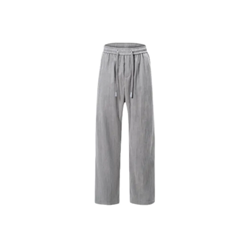 Retro Straight Leg Corduroy Casual Pants-0
