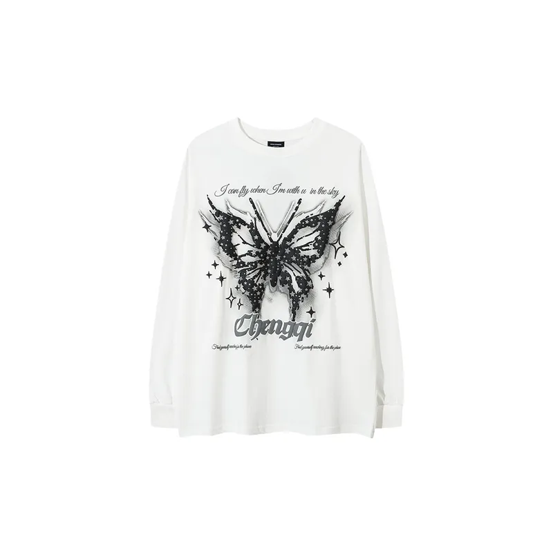 Loose Butterfly Sweatshirt-2