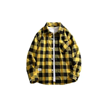 Plaid Plus Size Fashionable Long Sleeve Shirt