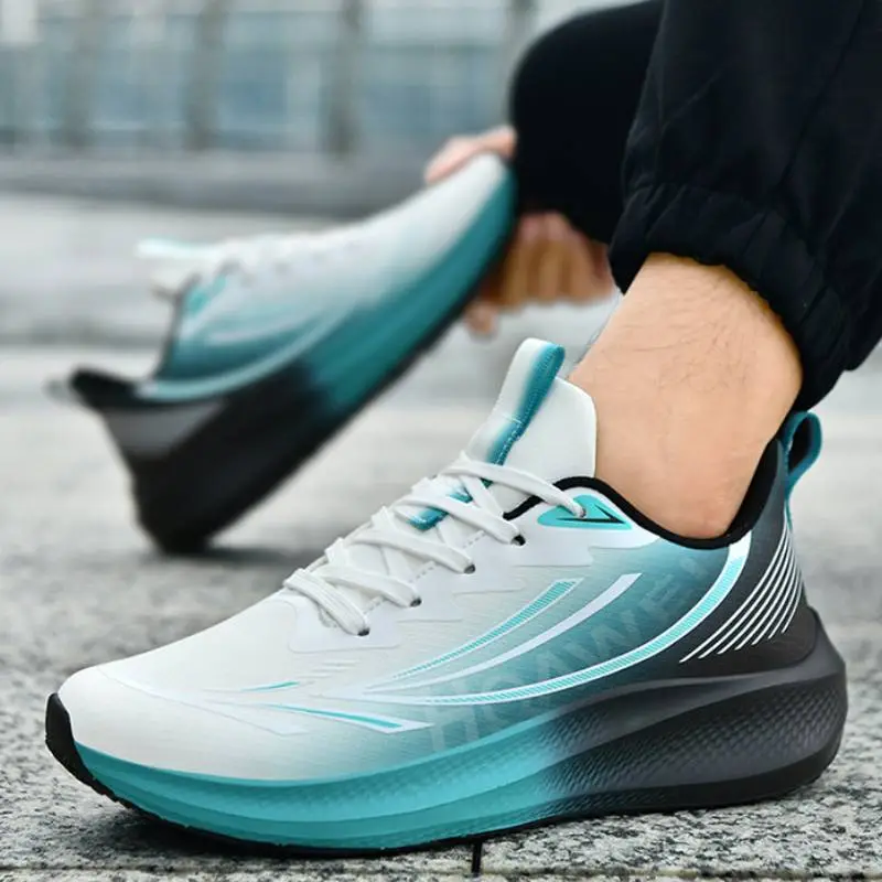 Sporty Contrast Color Running Shoes-5