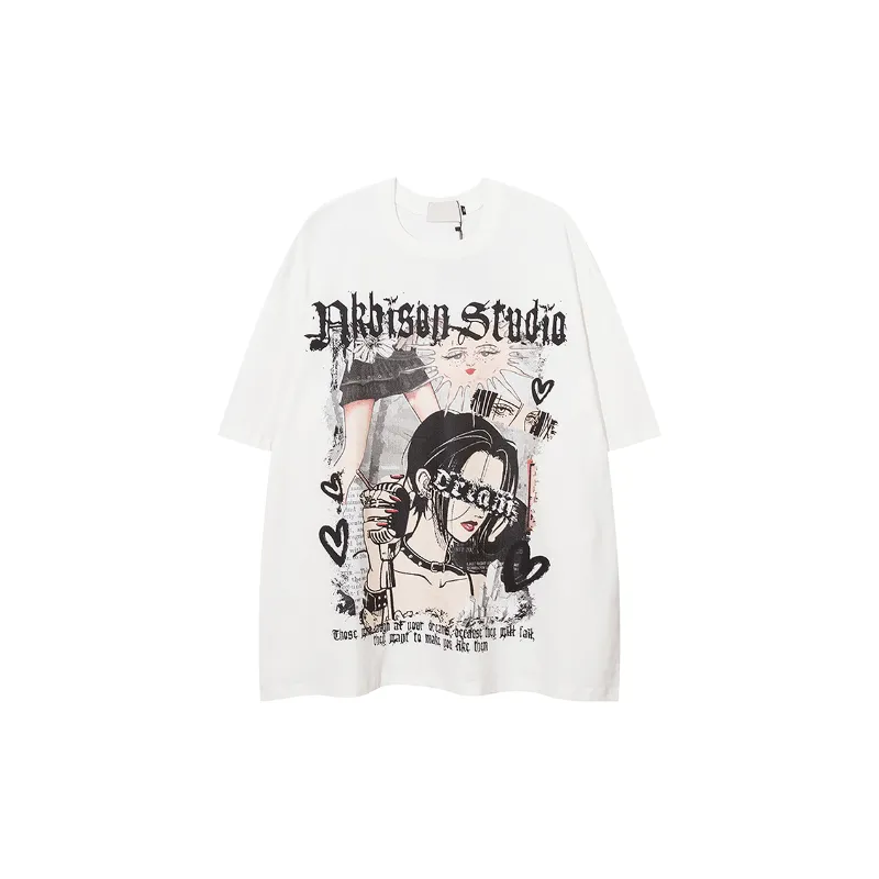 Fashionable Loose 100% Cotton T Shirt-0