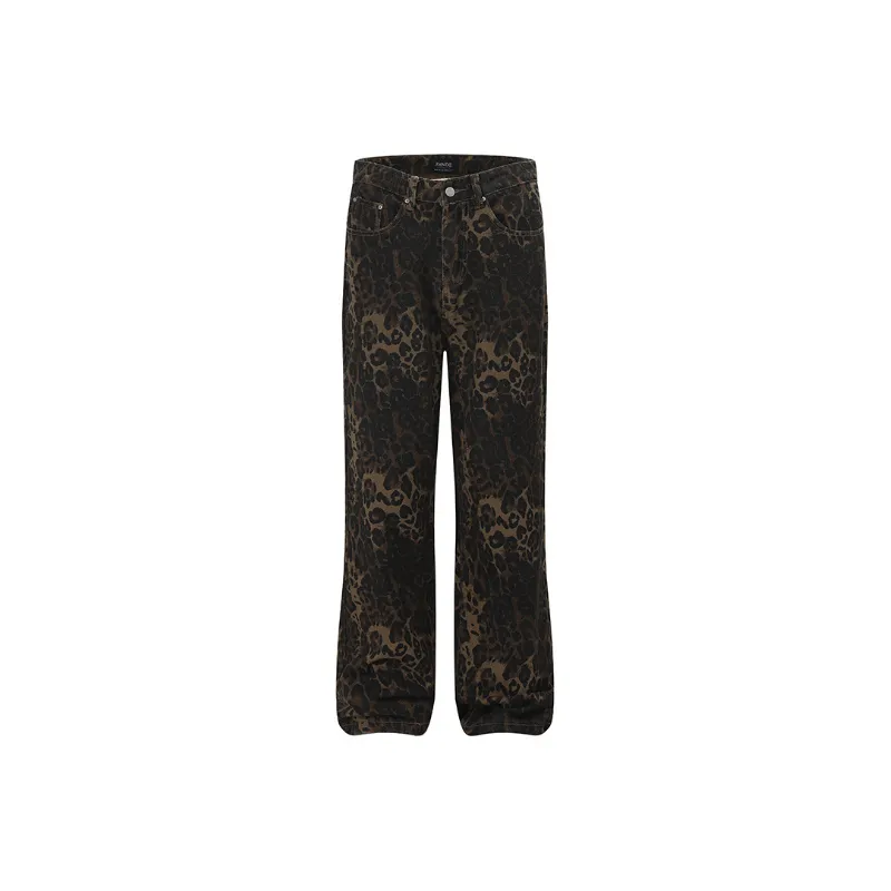 Fashionable Leopard Print Casual Pants