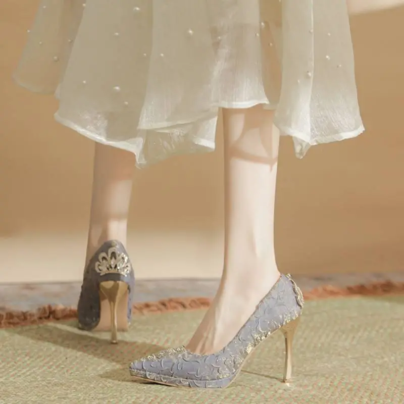 Elegant Rhinestone High Heels-8