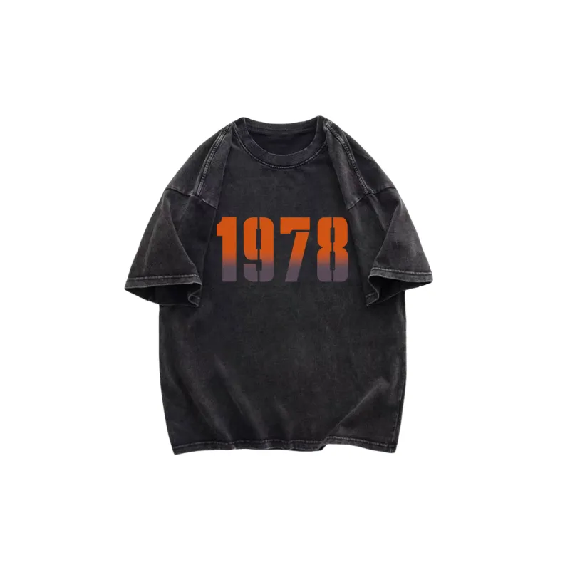 Retro Loose Washed Cotton T Shirt-0