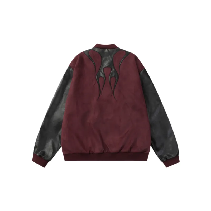 High Street Flame Stitching Design Jacket-1