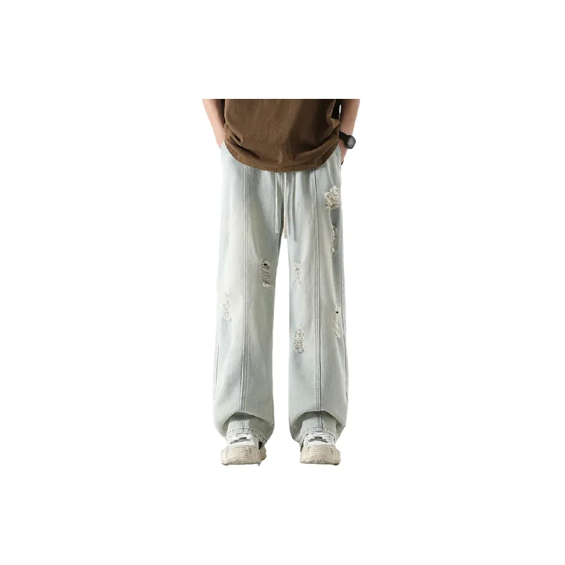 Loose Straight Leg Jeans-4
