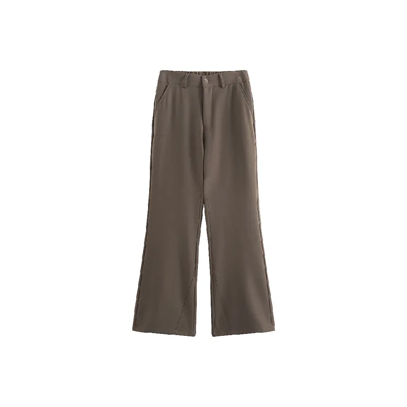 Fashionable Loose Blended Synthetic Fabrics Casual Pants-0