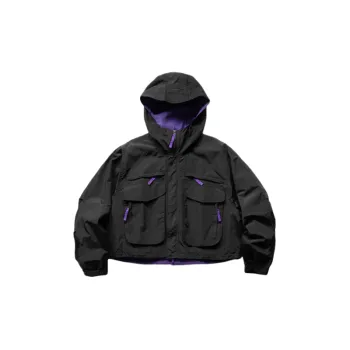 Solid Color Multi Pocket Workwear Jacket