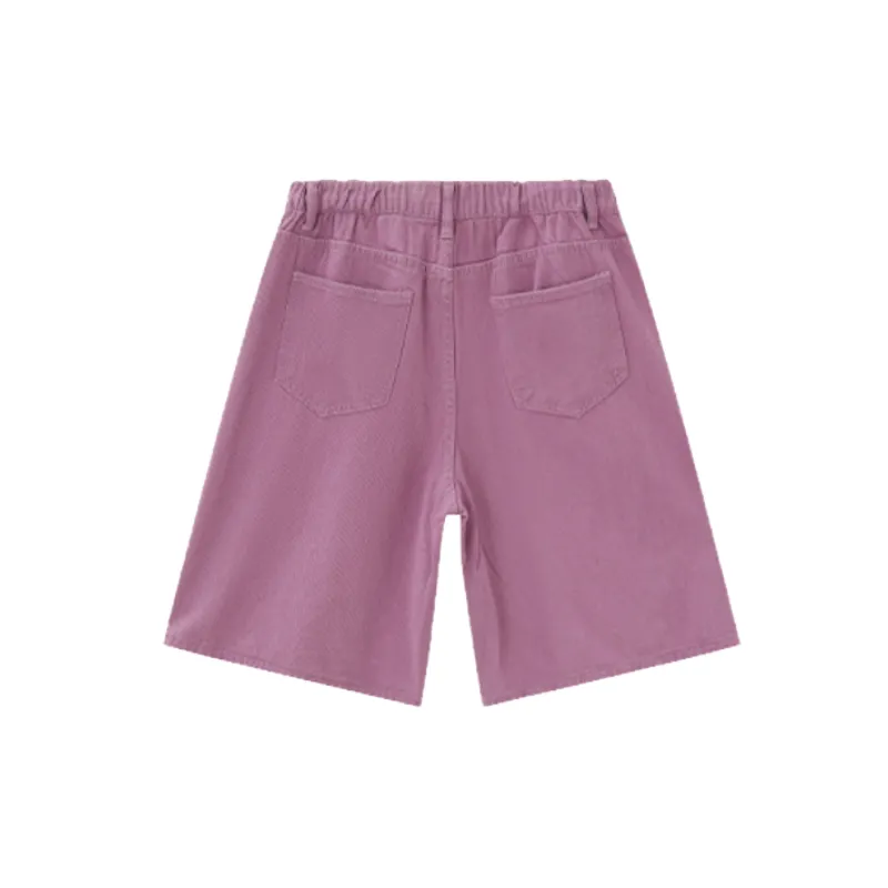 Simple Loose Denim Shorts Unisex-6