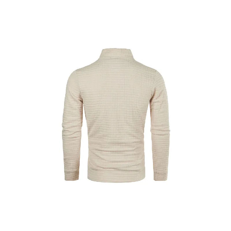 Zipper Casual Blended Synthetic Fabrics Sweatshirt-14