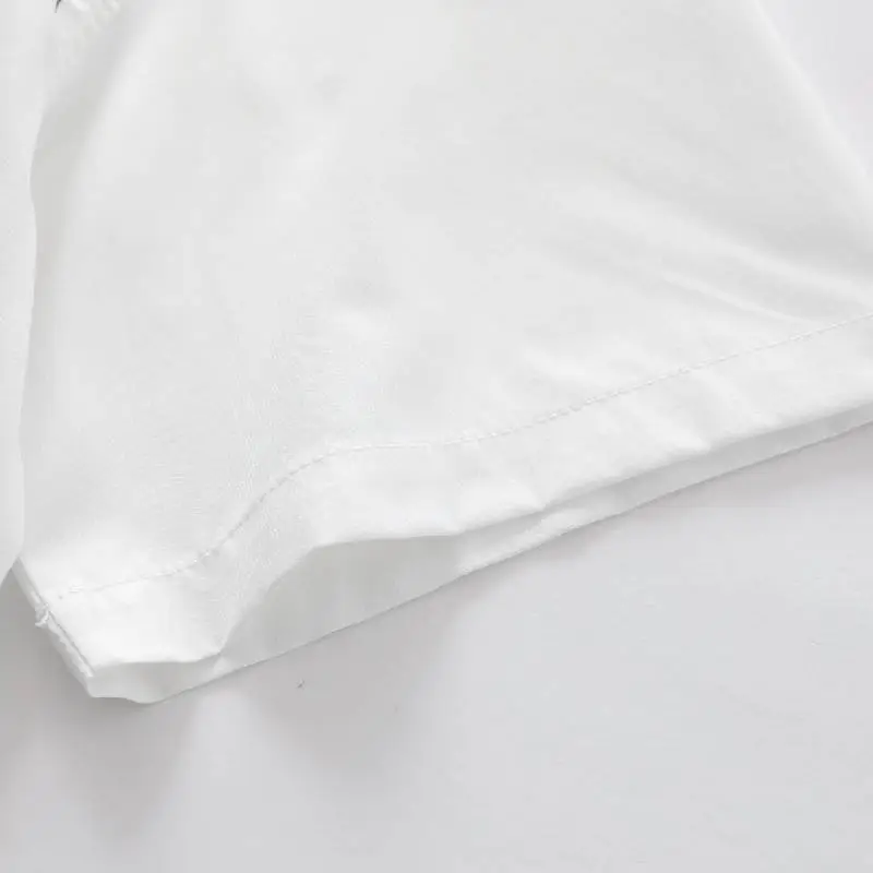 Street Letter Cool Silk Cotton Shirt-3