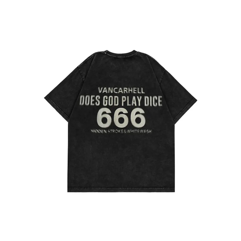 American Street Design Sense Dice Loose Short Sleeved T Shirt swag OOTD-3