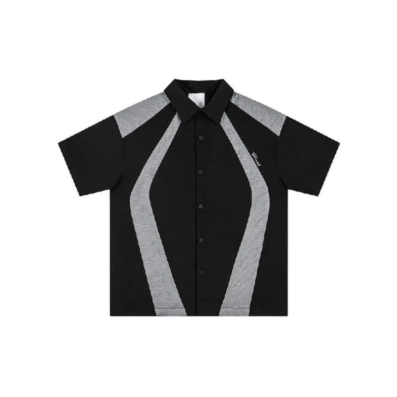 Fashionable Contrast Color Polyester Shirt-4