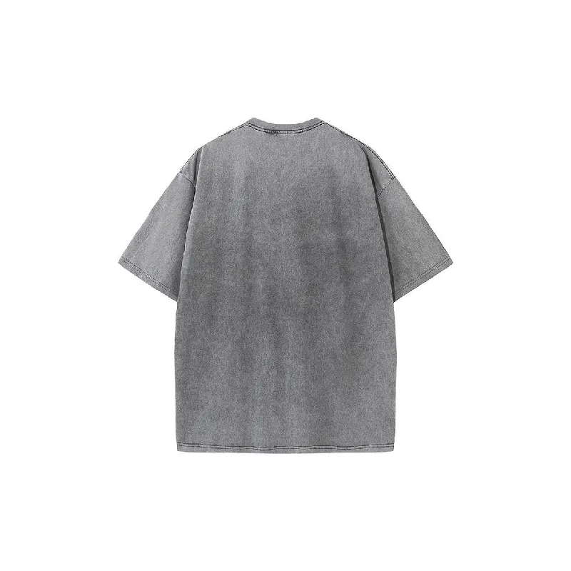 Retro Plain Combed Cotton T Shirt Unisex-10