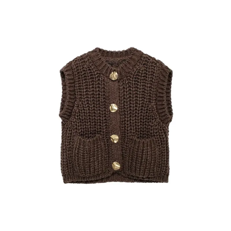 Glamorous Plain Polyester Vest-0