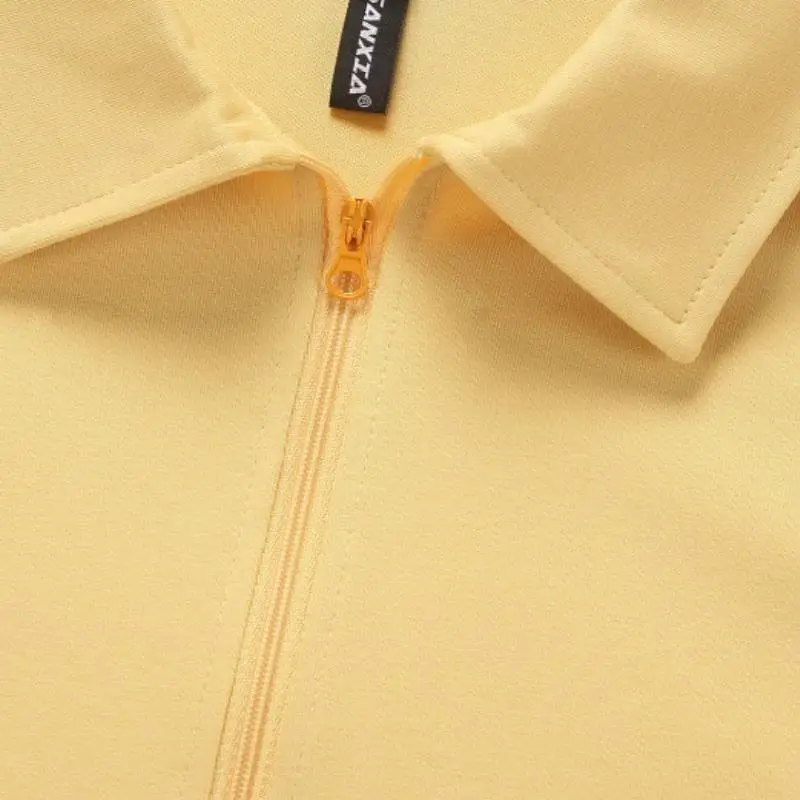 Fashionable Letter Cotton Blended Fabric Polo Unisex-4