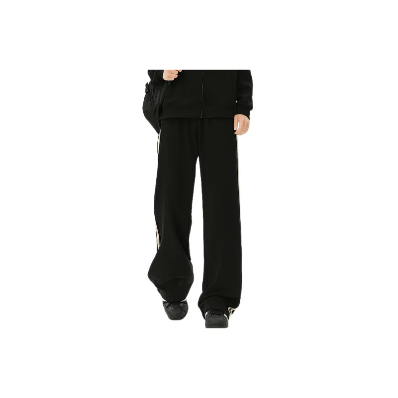 Sporty Loose Cotton Casual Pants-0