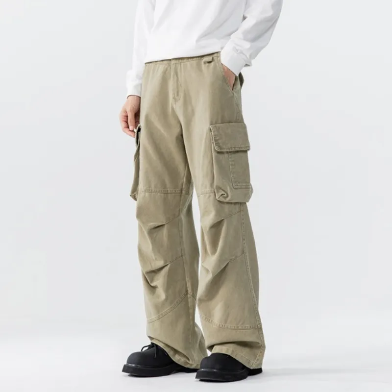 Funky Loose Cotton Cargo Pants-4
