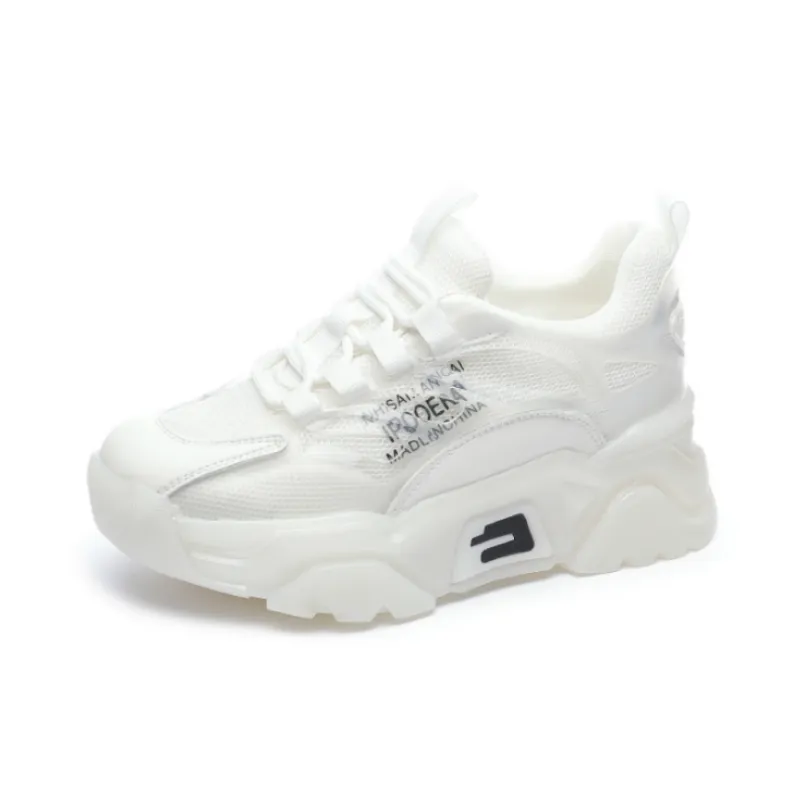 Breathable Sneakers Thick Bottom Inner Height Increasing-0