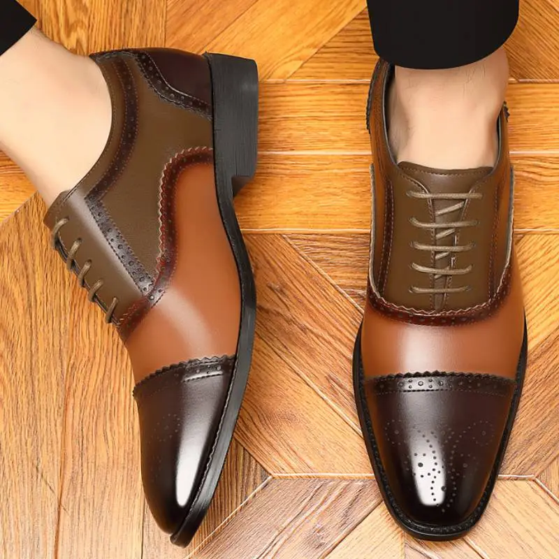Business Contrast Color Dress Shoes-2