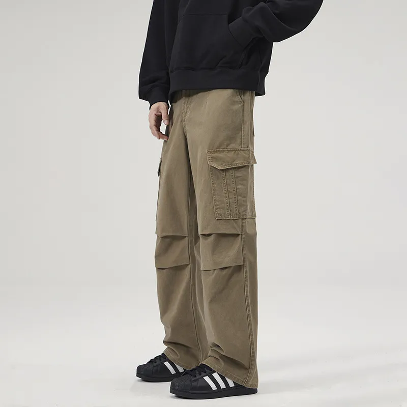 Casual Retro Cotton Cargo Pants-2