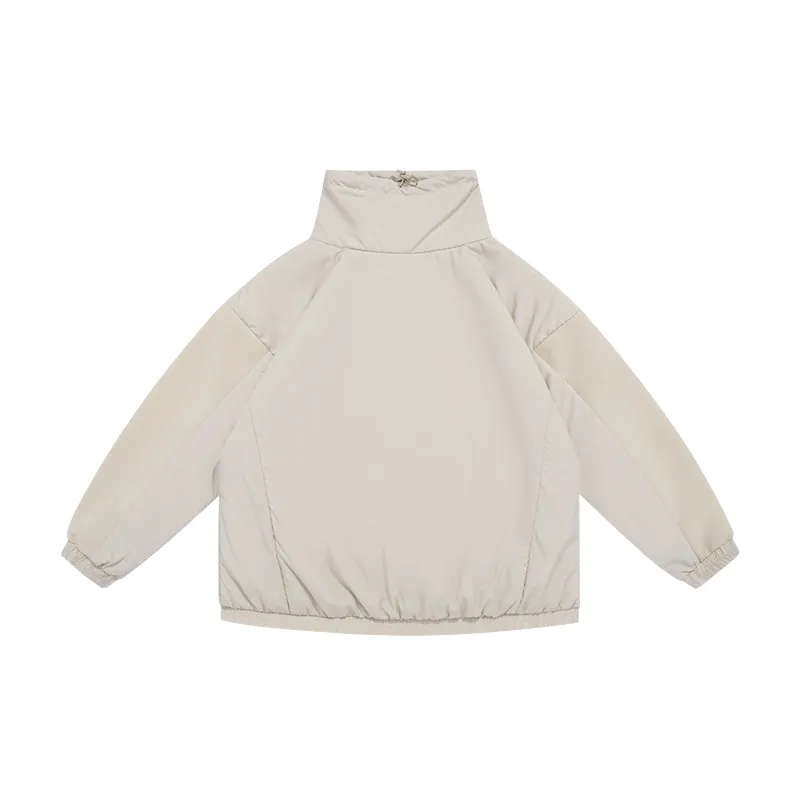 Casual Loose Blended Synthetic Fabrics Quilted Jacket-0
