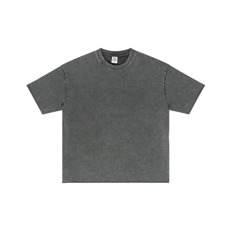 Retro Washed Cotton T Shirt-0