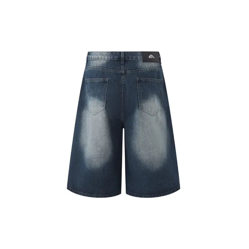Casual Plain Denim Shorts-1