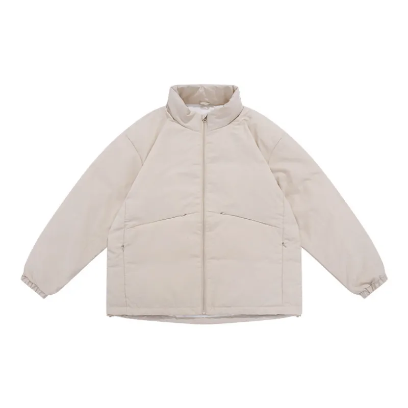 Casual Simple White Duck Down Jacket-2